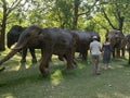 A herd of 100 elephant sculptures have taken up space in LondonÃ¢â¬â¢s Royal Parks Royalty Free Stock Photo